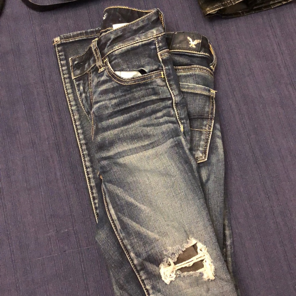 Stretchy ripped jeans American eagle dark denim
